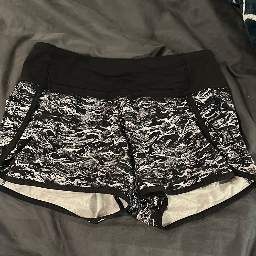 Lululemon Athletica Black and Gray Athletic Shorts